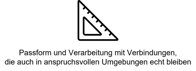 Passform und Verarbeitung mit Klebenähten, die auch widrigen Umgebungen standhalten
