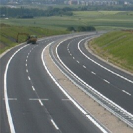 Zweispurige Straße
