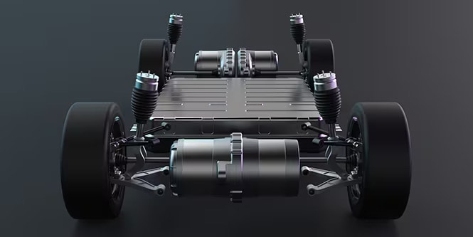 EV-Batterie – Karosserie und Räder