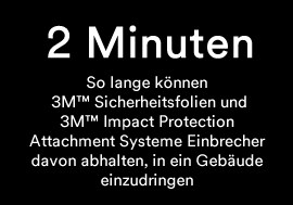 2 Minuten – so lange können 3M Sicherheitsfolien unerwünschte Personen davon abhalten, in ein Haus einzusteigen