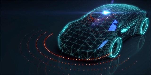 Futuristisches Fahrzeugdesign.

