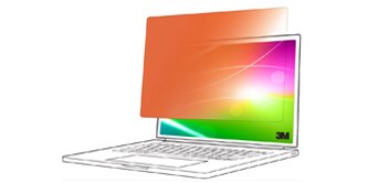 3M™ Blickschutzfilter Gold auf einem Laptop
