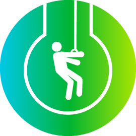 Symbol eines in einem beengten Raum arbeitenden Arbeiters