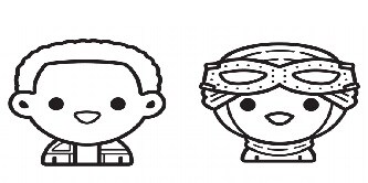 Star Wars Emoji - Finn & Rey

