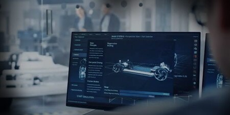 Simulator-Software für die Konfiguration von Fahrzeugteilen
