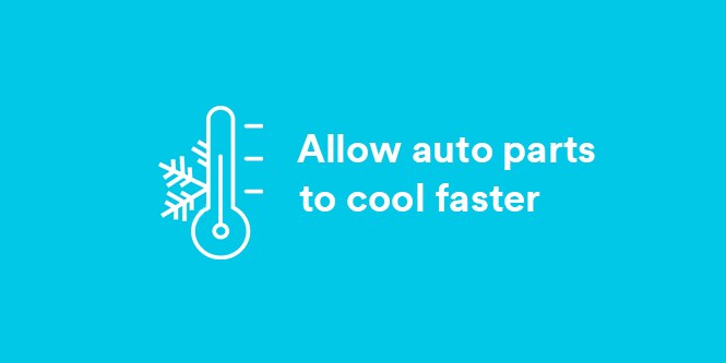 Fahrzeugteile können mit Thermometer schneller abkühlen
