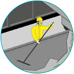 Symbol für den primären Klärungsprozess