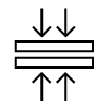 Symbol für das Verkleben und Verbinden von Autoteilen
