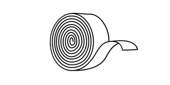 Bild mit Diagramm von gewickelten Kompaktscheiben
