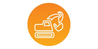Symbol eines Baggers
